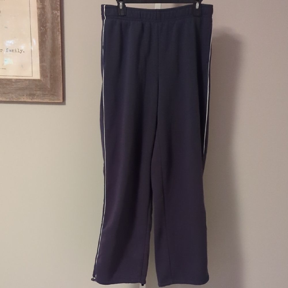 Together Navy Track Pants with White Stripes